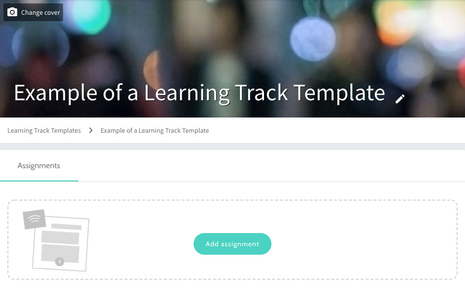 example of a learning track template