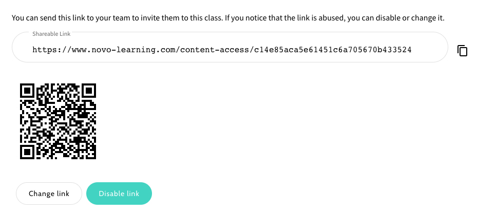 example of a shareable class link